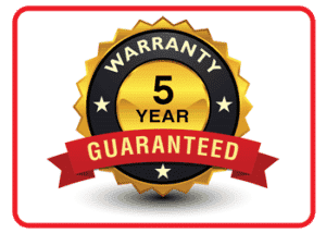 5 year guarantee as standard